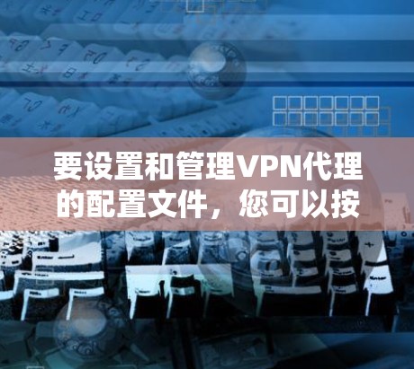 要设置和管理VPN代理的配置文件，您可以按照以下步骤进行操作