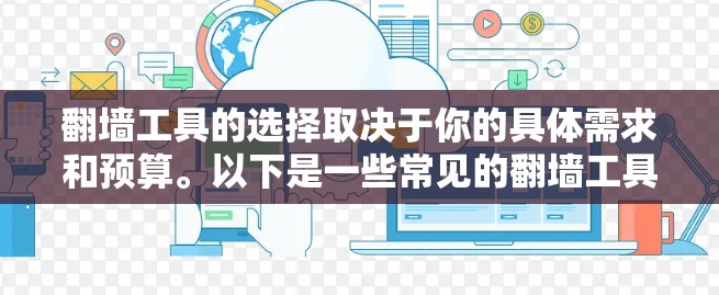 翻墙工具的选择取决于你的具体需求和预算。以下是一些常见的翻墙工具及其特点，供你参考