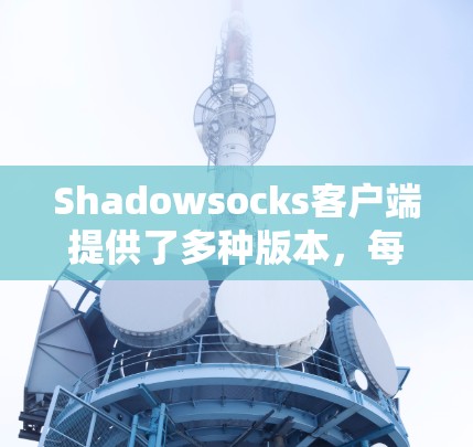 Shadowsocks客户端提供了多种版本,每版本都有其独特的特点和推荐理由。以下是几个热门的版本和推荐建议 Shadowsocks客户端提供了多种版本,每版本都有其独特的特点和推荐理由。以下是几个热门的版本和推荐建议
