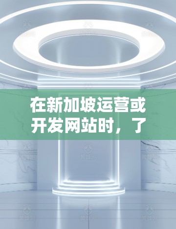 在新加坡运营或开发网站时，了解新加坡的服务器环境和合规要求非常重要。新加坡作为一个国际化的城市，其服务器环境和法律法规与国际有所不同，因此需要遵循特定的规则。以下是一些关键点